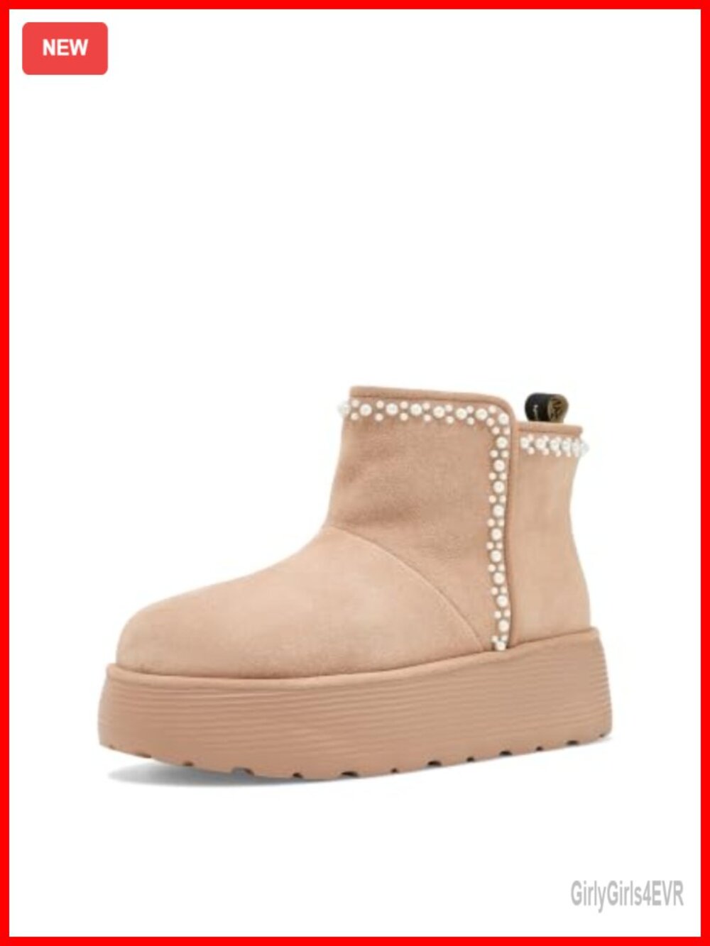 Stuart Weitzman Nellie Leather Platform Ankle Booties Pearl Embellished